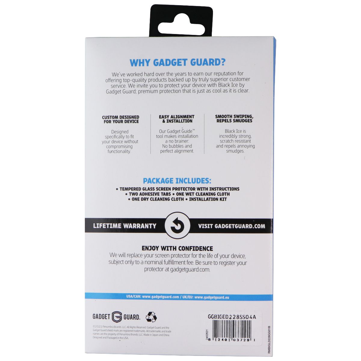 Gadget Guard Black Ice Edition Tempered Glass for Samsung Galaxy A11 - Clear Cell Phone - Screen Protectors Gadget Guard - Simple Cell Bulk Wholesale Pricing - USA Seller