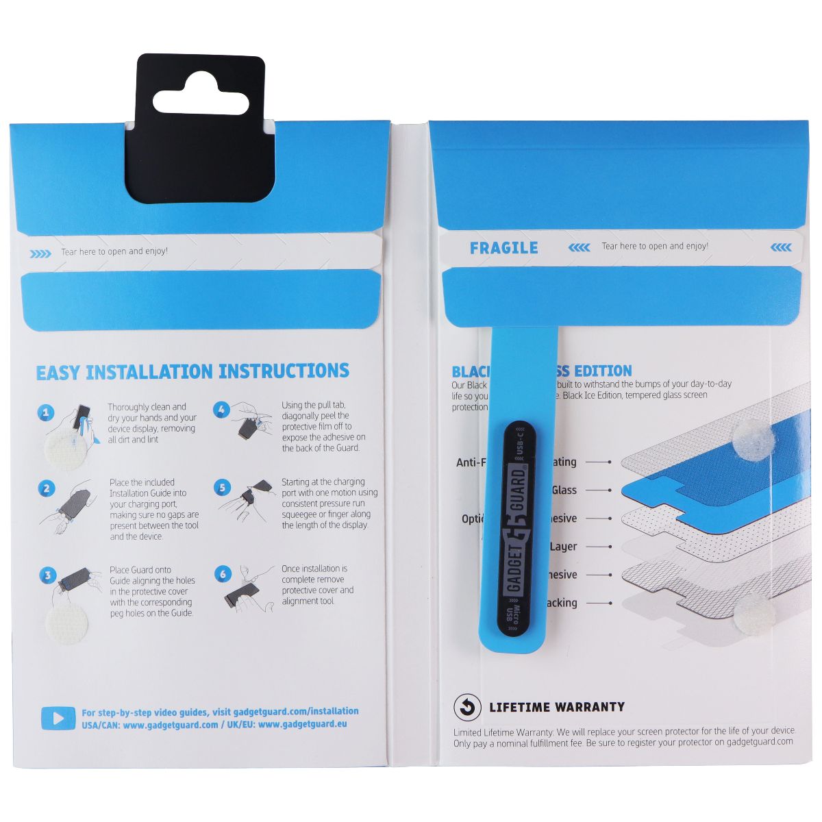 Gadget Guard Black Ice Edition Tempered Glass for Samsung Galaxy A11 - Clear Cell Phone - Screen Protectors Gadget Guard - Simple Cell Bulk Wholesale Pricing - USA Seller