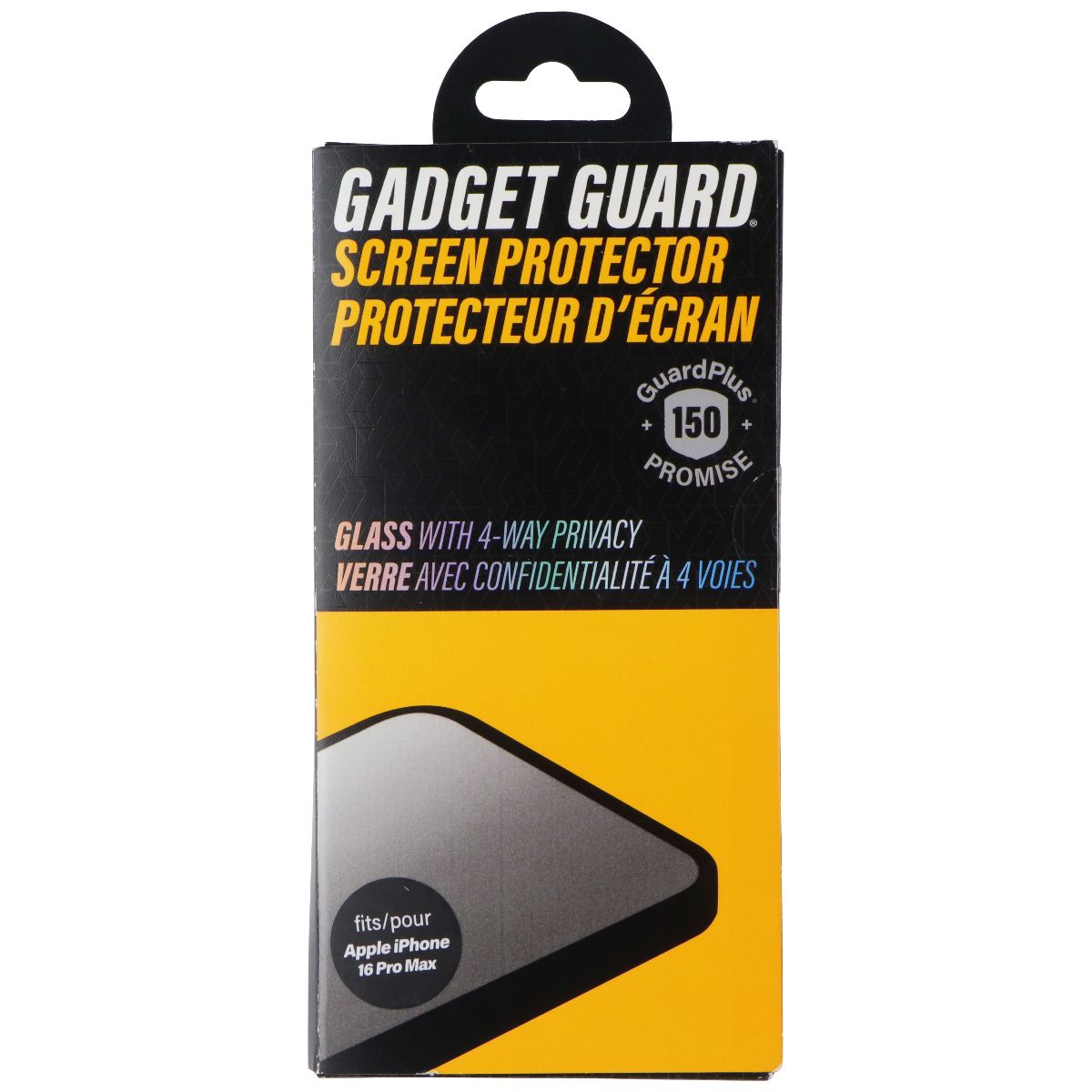 Gadget Guard - Glass with 4-Way Privacy - Screen Protector for iPhone 16 Pro Max Cell Phone - Screen Protectors Gadget Guard - Simple Cell Bulk Wholesale Pricing - USA Seller