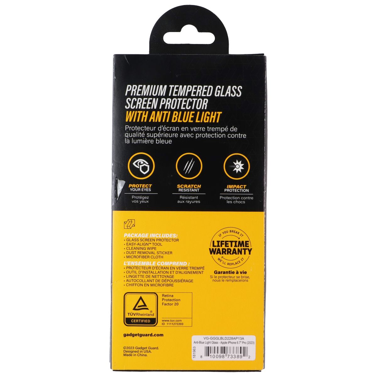 Gadget Guard Glass with Anti Blue Light for Apple iPhone 15 Pro Max