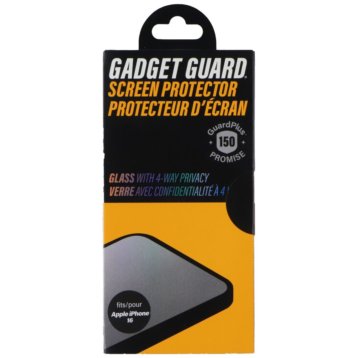 Gadget Guard - Glass with 4-Way Privacy - Screen Protector for iPhone 16 Cell Phone - Screen Protectors Gadget Guard - Simple Cell Bulk Wholesale Pricing - USA Seller