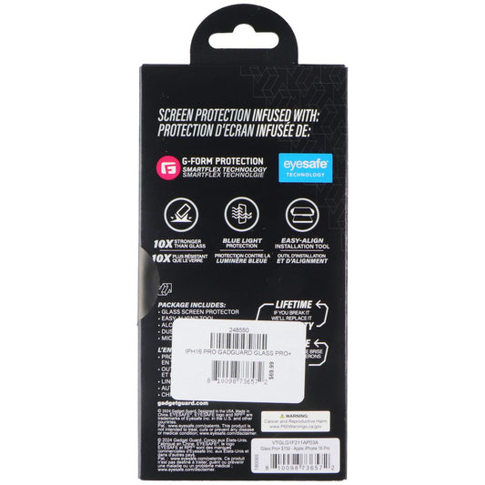 Gadget Guard Glass Pro Screen Protector for Apple iPhone 16 Pro Cell Phone - Screen Protectors Gadget Guard - Simple Cell Bulk Wholesale Pricing - USA Seller