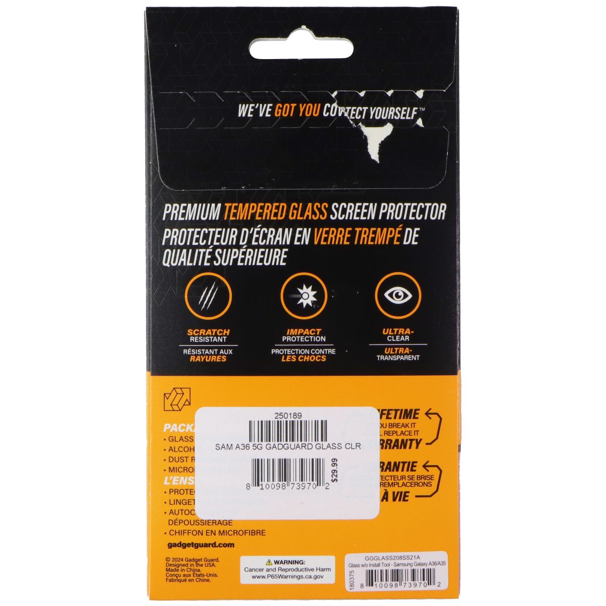 Gadget Guard - Glass Series Screen Protector for Samsung Galaxy A36 & A35 Cell Phone - Screen Protectors Gadget Guard - Simple Cell Bulk Wholesale Pricing - USA Seller