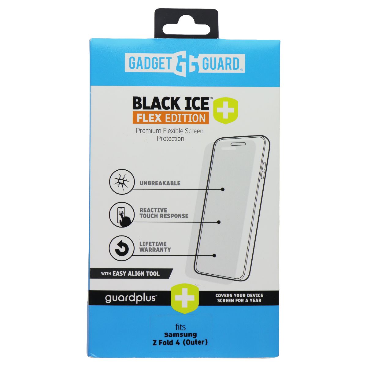 Gadget Guard Black Ice Flex Edition Screen Protector for Samsung Z Fold 4 Outer Cell Phone - Screen Protectors Gadget Guard - Simple Cell Bulk Wholesale Pricing - USA Seller