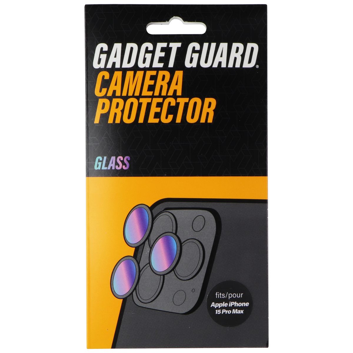 Gadget Guard Glass Camera Protector for iPhone 15 Pro Max - Black Cell Phone - Screen Protectors Gadget Guard - Simple Cell Bulk Wholesale Pricing - USA Seller