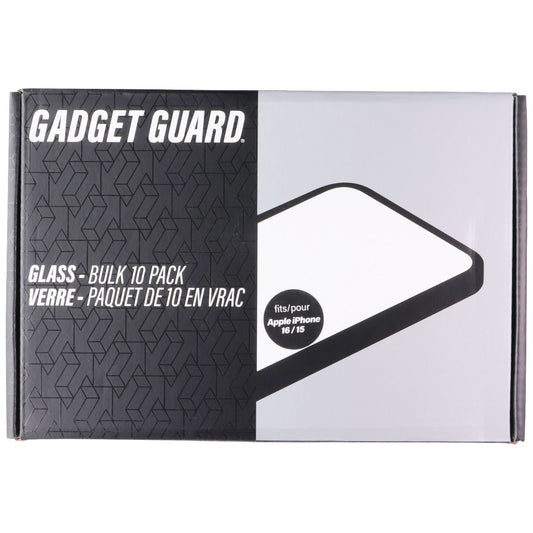 Gadget Guard Glass Series Screen Protector for Apple iPhone 16/15 - Bulk 10 Pack Cell Phone - Screen Protectors Gadget Guard - Simple Cell Bulk Wholesale Pricing - USA Seller