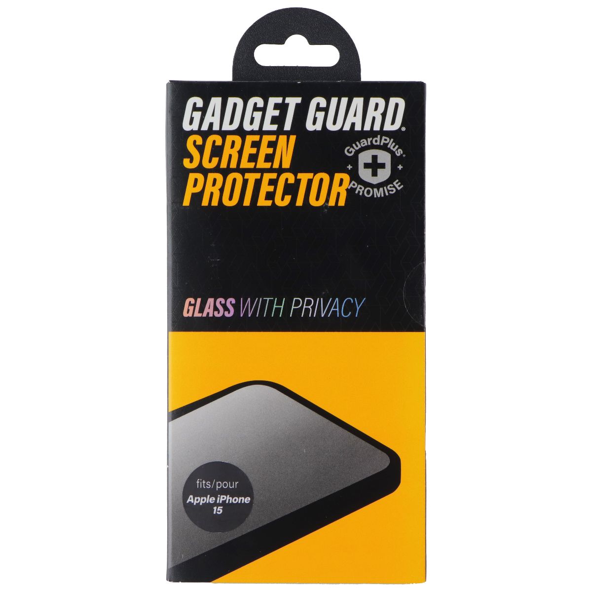 Gadget Guard Glass Screen Protector for Apple iPhone 15 - Privacy Cell Phone - Screen Protectors Gadget Guard - Simple Cell Bulk Wholesale Pricing - USA Seller