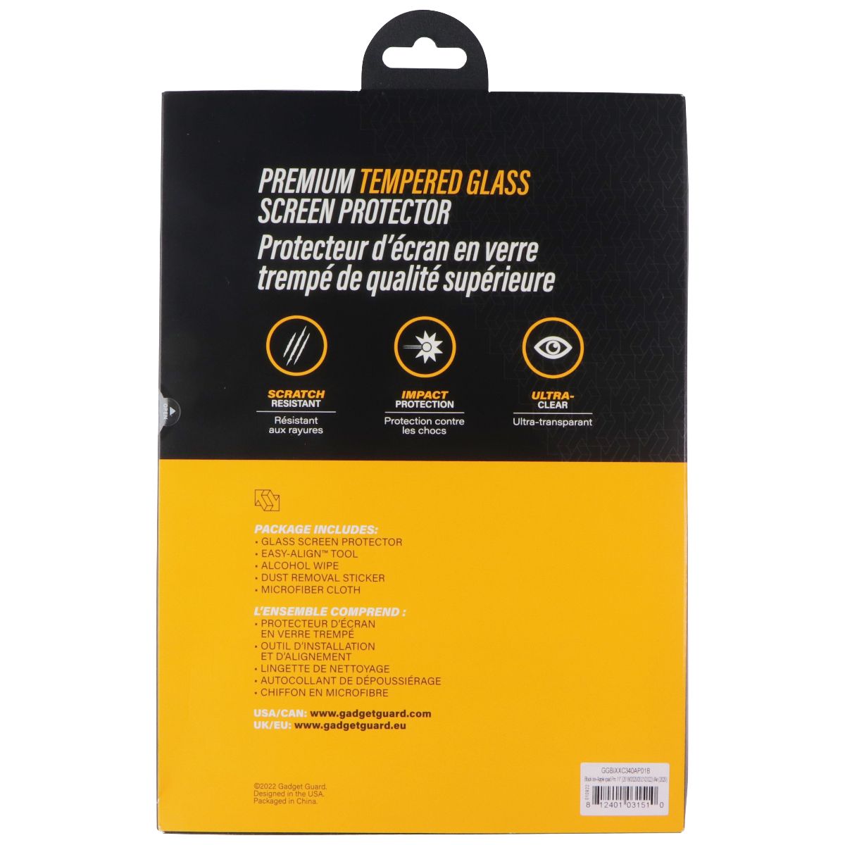 Gadget Guard Glass Screen Protector for iPad Pro 11-inch (2018 & 2020) - Clear iPad/Tablet Accessories - Screen Protectors Gadget Guard - Simple Cell Bulk Wholesale Pricing - USA Seller