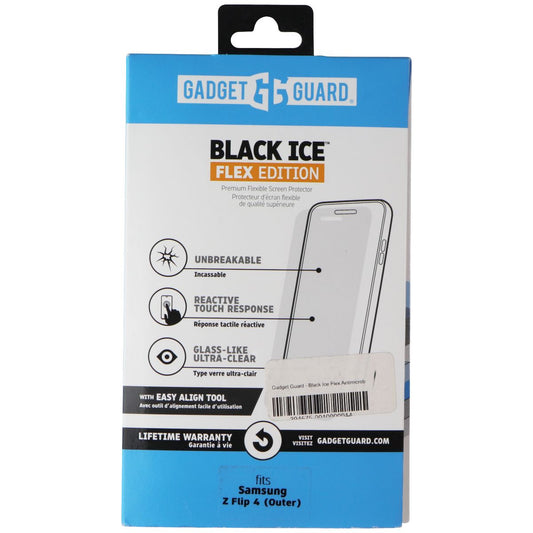 Gadget Guard Black Ice Flex Edition for Samsung Z Flip 4 (Outer) Cell Phone - Screen Protectors Gadget Guard - Simple Cell Bulk Wholesale Pricing - USA Seller