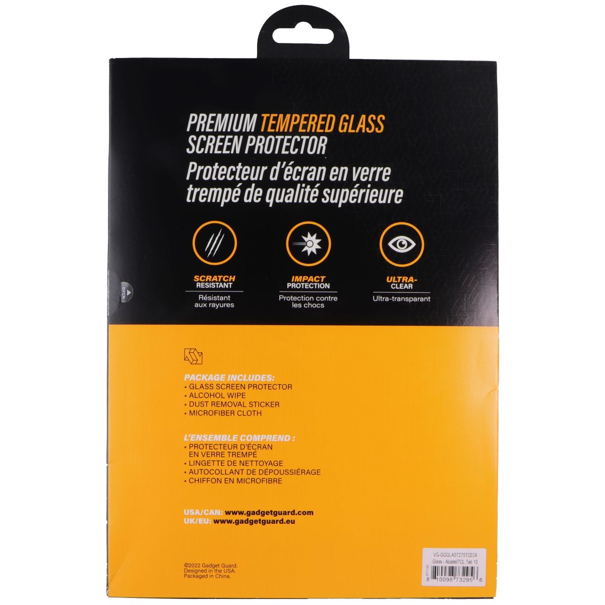 Gadget Guard Glass Series Screen Protector for Alcatel/TCL Tab 10 iPad/Tablet Accessories - Screen Protectors Gadget Guard - Simple Cell Bulk Wholesale Pricing - USA Seller