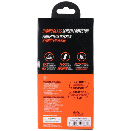 Gadget Guard Ultrashock Screen Protector for Apple iPhone 16 Plus/15 Plus Cell Phone - Screen Protectors Gadget Guard - Simple Cell Bulk Wholesale Pricing - USA Seller