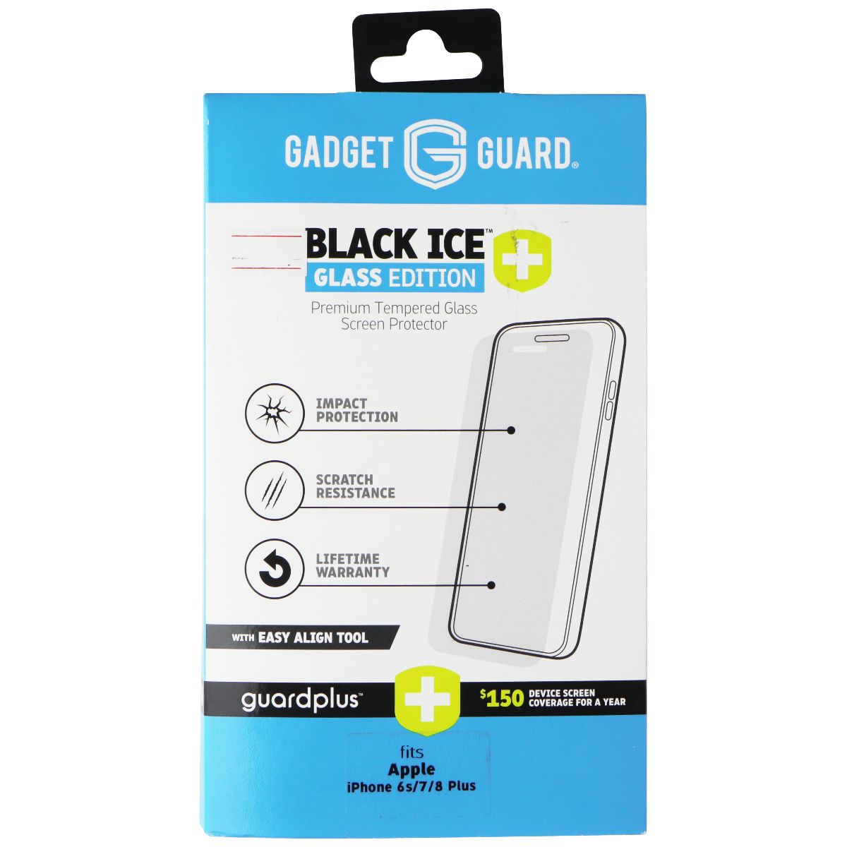 Gadget Guard Black Ice Glass Edition w/ Guard Plus for Apple iPhone 6s/7/8 Plus