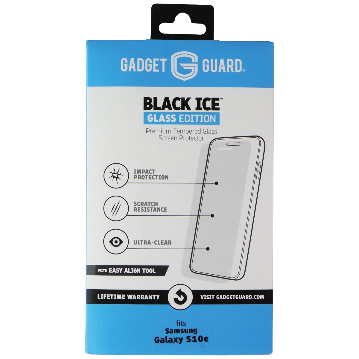 Gadget Guard Black Ice Tempered Glass with Align Tool for Galaxy S10e - Clear Cell Phone - Screen Protectors Gadget Guard    - Simple Cell Bulk Wholesale Pricing - USA Seller
