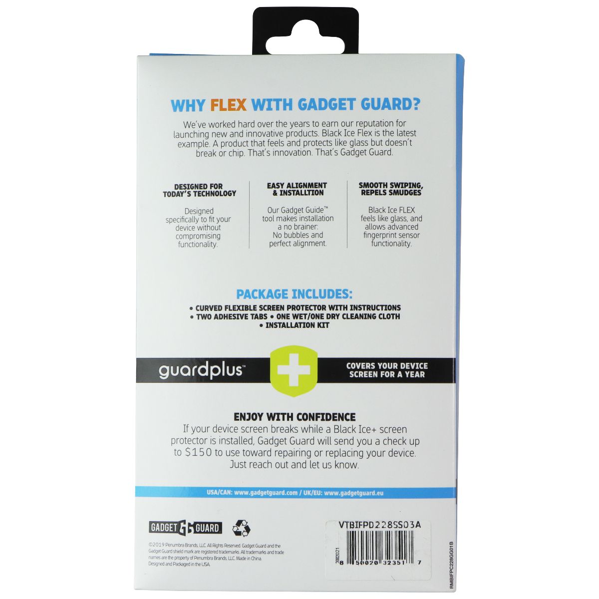 Gadget Guard Black Ice Plus Flex Edition Screen Protector for Samsung S20 FE Cell Phone - Screen Protectors Gadget Guard - Simple Cell Bulk Wholesale Pricing - USA Seller