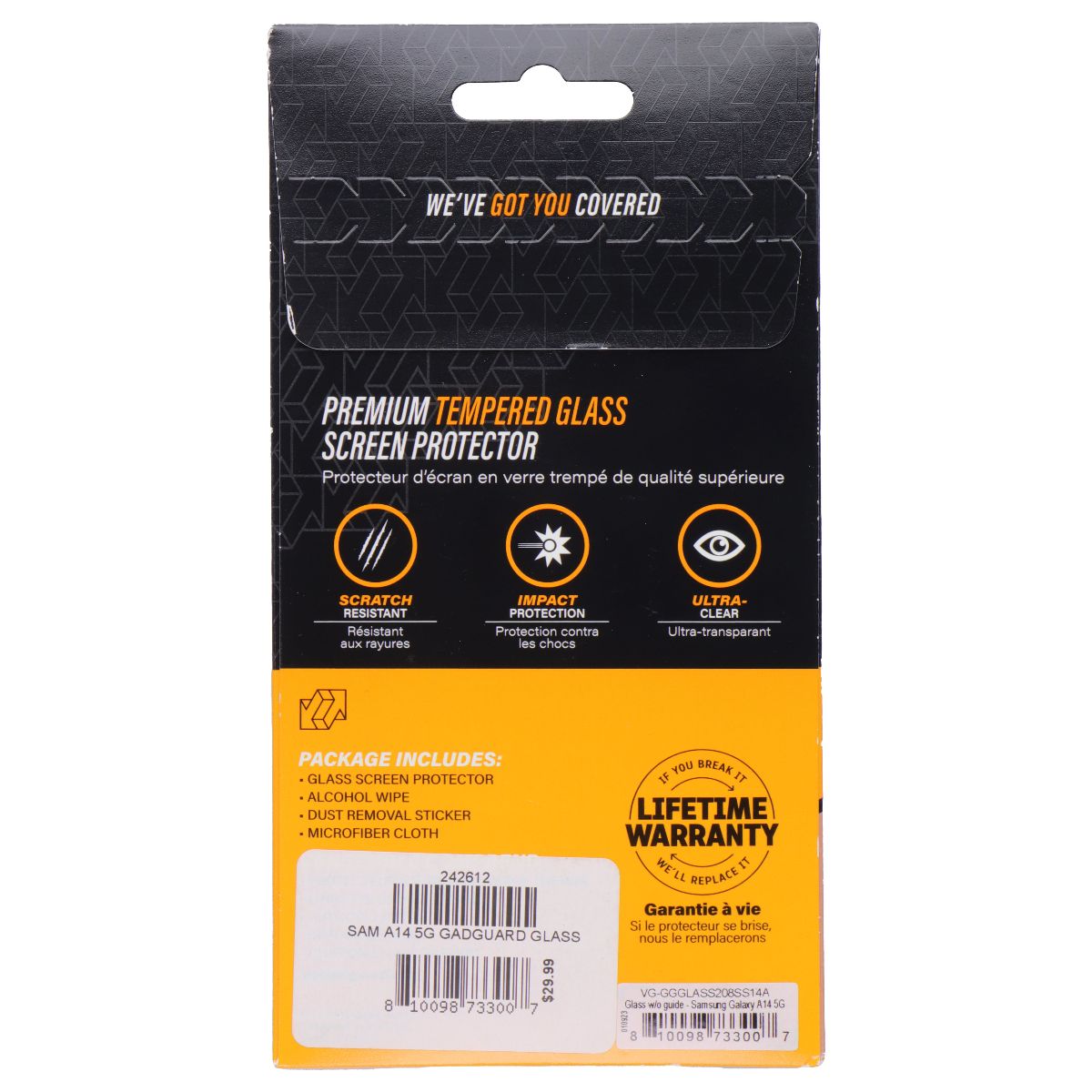 Gadget Guard Glass Series Screen Protector for Samsung Galaxy A14 5G Cell Phone - Screen Protectors Gadget Guard - Simple Cell Bulk Wholesale Pricing - USA Seller