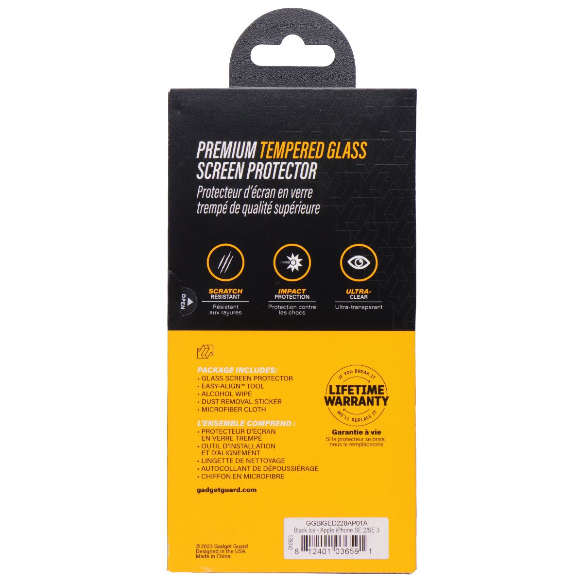 Gadget Guard Glass Screen Protector for Apple iPhone SE 2/SE 3 - Clear Cell Phone - Screen Protectors Gadget Guard - Simple Cell Bulk Wholesale Pricing - USA Seller
