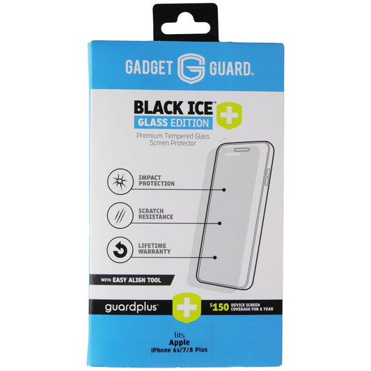 Gadget Guard (Black Ice+) Glass with Align Tool for iPhone 8 Plus/7 Plus/6s Plus Cell Phone - Screen Protectors Gadget Guard    - Simple Cell Bulk Wholesale Pricing - USA Seller