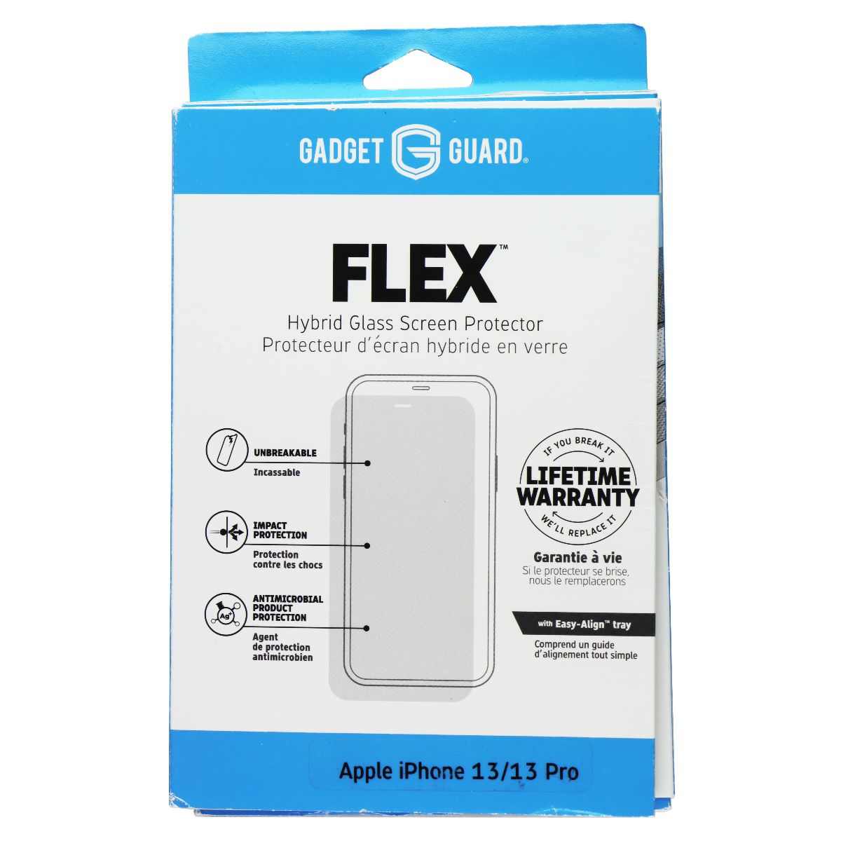 Gadget Guard Flex Hybrid Glass Screen Protector for iPhone 13 and iPhone 13 Pro Cell Phone - Screen Protectors Gadget Guard - Simple Cell Bulk Wholesale Pricing - USA Seller