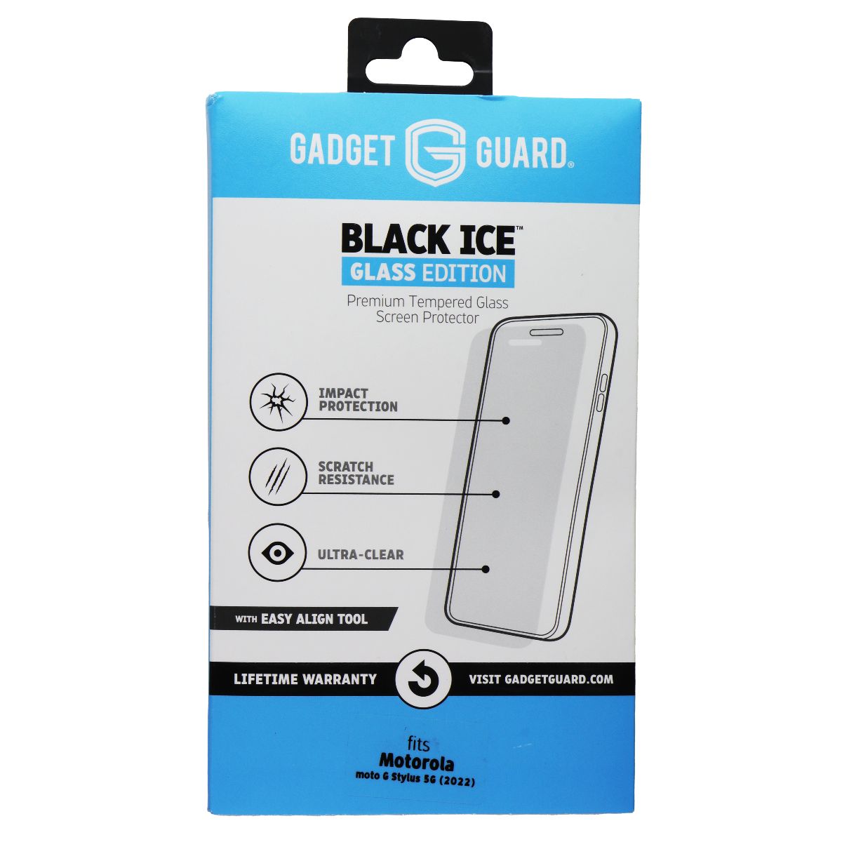 Gadget Guard Black Ice Glass with Easy Align Tool for Moto g Stylus 5G (2022) Cell Phone - Screen Protectors Gadget Guard    - Simple Cell Bulk Wholesale Pricing - USA Seller