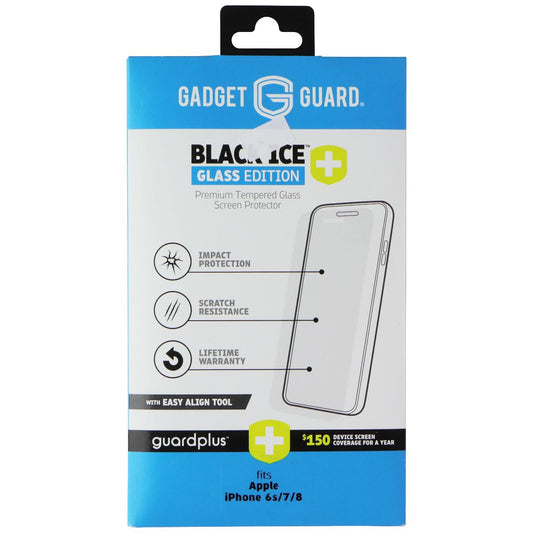 Gadget Guard (Black Ice+) Tempered Glass with Align Tool for iPhone 8/7/6s Cell Phone - Screen Protectors Gadget Guard    - Simple Cell Bulk Wholesale Pricing - USA Seller