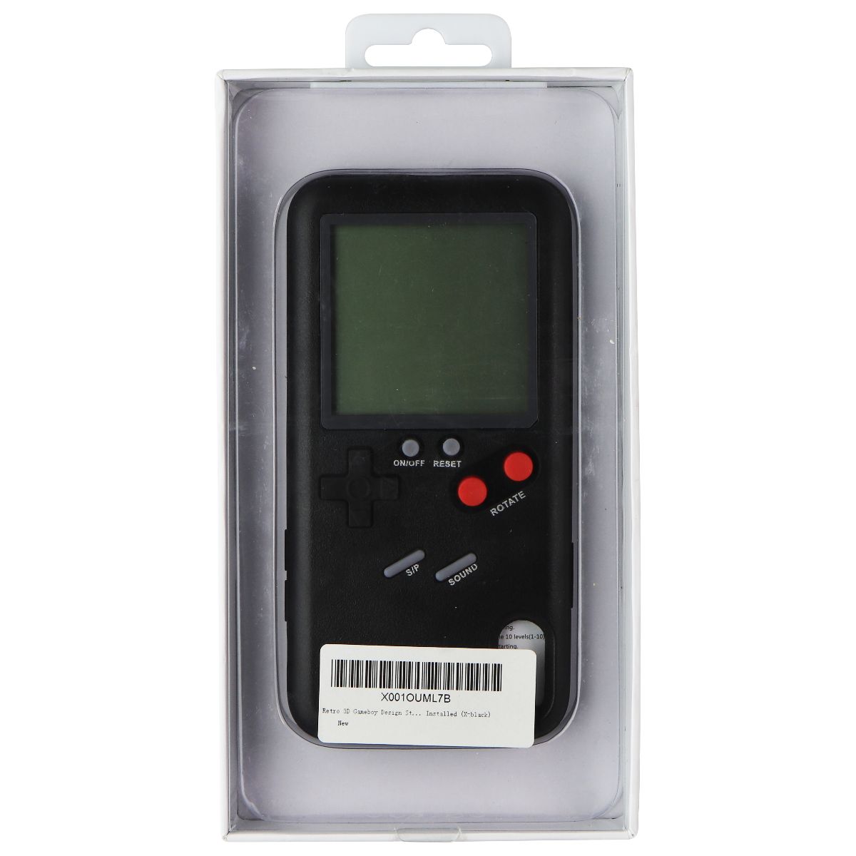 Retro 3D Gameboy Design Case for iPhone X - Black Cell Phone - Cases, Covers & Skins Gamer    - Simple Cell Bulk Wholesale Pricing - USA Seller