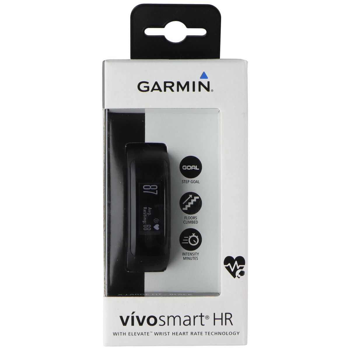 Garmin vivosmart HR Activity Tracker X-Large Fit - Black Fitness Technology - Activity Trackers Garmin    - Simple Cell Bulk Wholesale Pricing - USA Seller