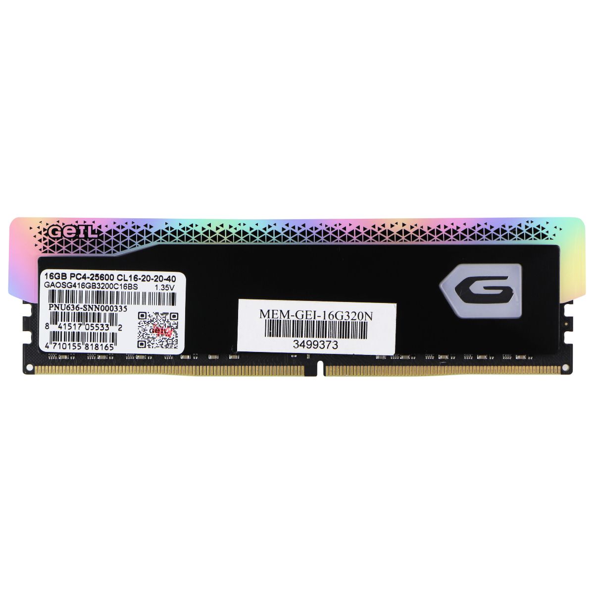 GeIL ORION DDR4 RAM 3200MHz (16GBx1) GAOSG416GB3200C16BS Computer Parts - Memory (RAM) GeIL    - Simple Cell Bulk Wholesale Pricing - USA Seller