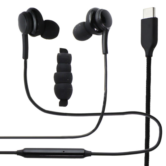 Generic USB-C Earbuds with Volume and Playback Controls - Black Portable Audio - Headphones Generic    - Simple Cell Bulk Wholesale Pricing - USA Seller