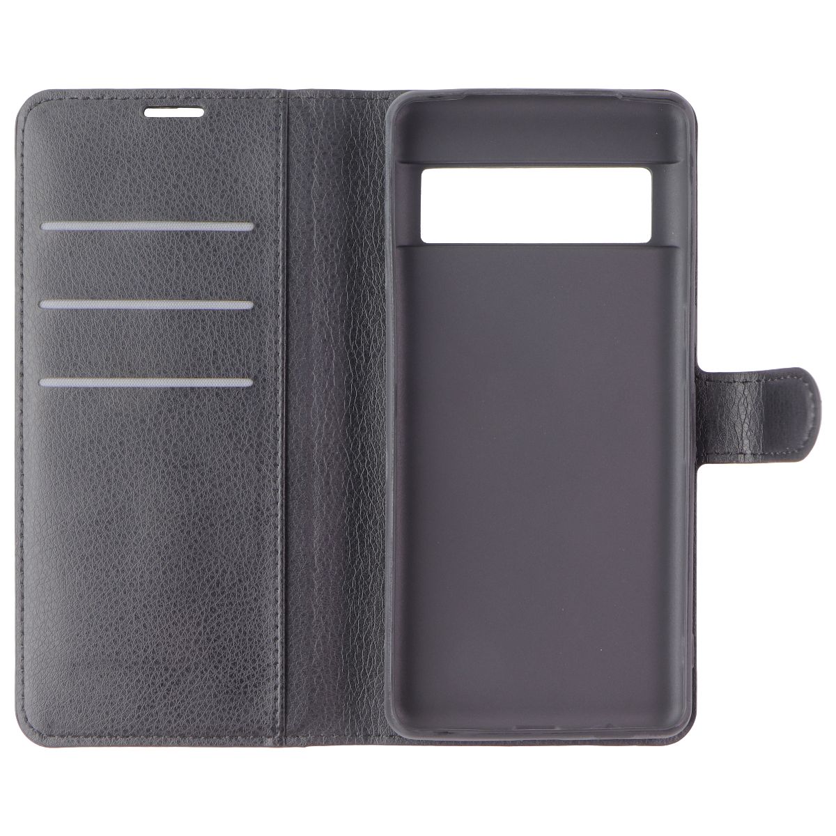 Generic Faux Leather Folio Case for Google Pixel 7 Pro - Black Cell Phone - Cases, Covers & Skins Generic - Simple Cell Bulk Wholesale Pricing - USA Seller