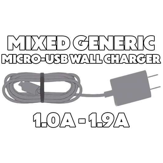 Miscellaneous Generic Corded Micro-USB Wall Charger (1.0A to 1.9A) Output