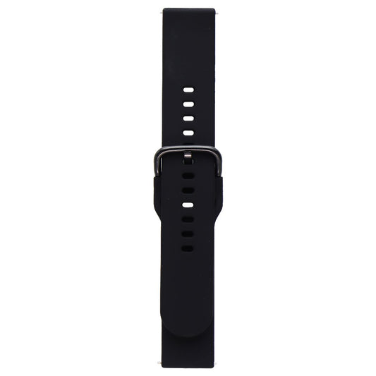 Generic Silicone Watch Band (20MM) - Black with Black Clasp