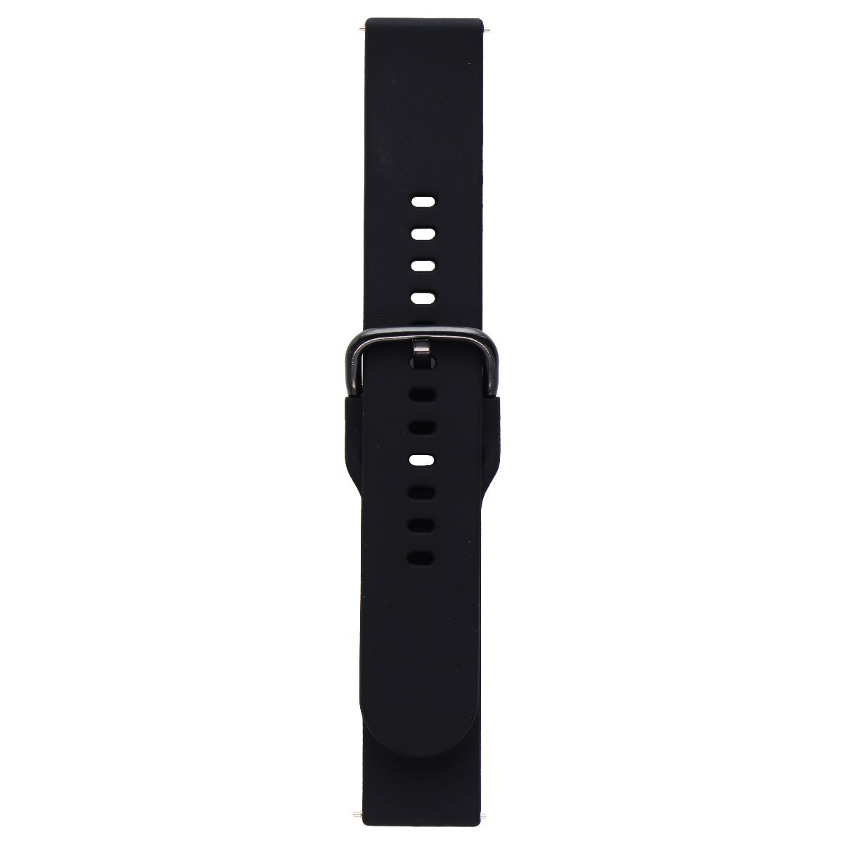 Generic Silicone Watch Band (20MM) - Black with Black Clasp Smart Watch Accessories - Watch Bands Unbranded - Simple Cell Bulk Wholesale Pricing - USA Seller