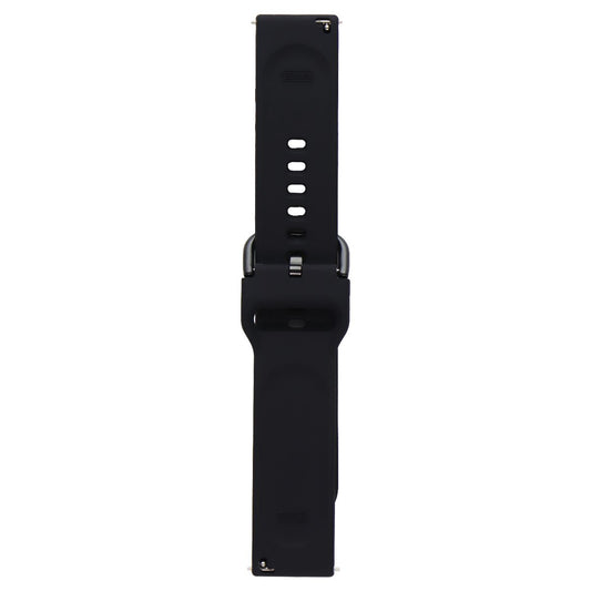 Generic Silicone Watch Band (20MM) - Black with Black Clasp