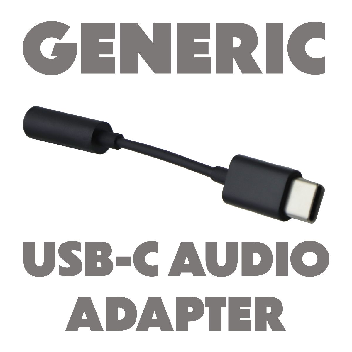 Generic USB-C to Female Audio Adapter Cable - Black Cell Phone - Cables & Adapters Generic - Simple Cell Bulk Wholesale Pricing - USA Seller