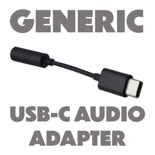 Generic USB-C to Female Audio Adapter Cable - Black