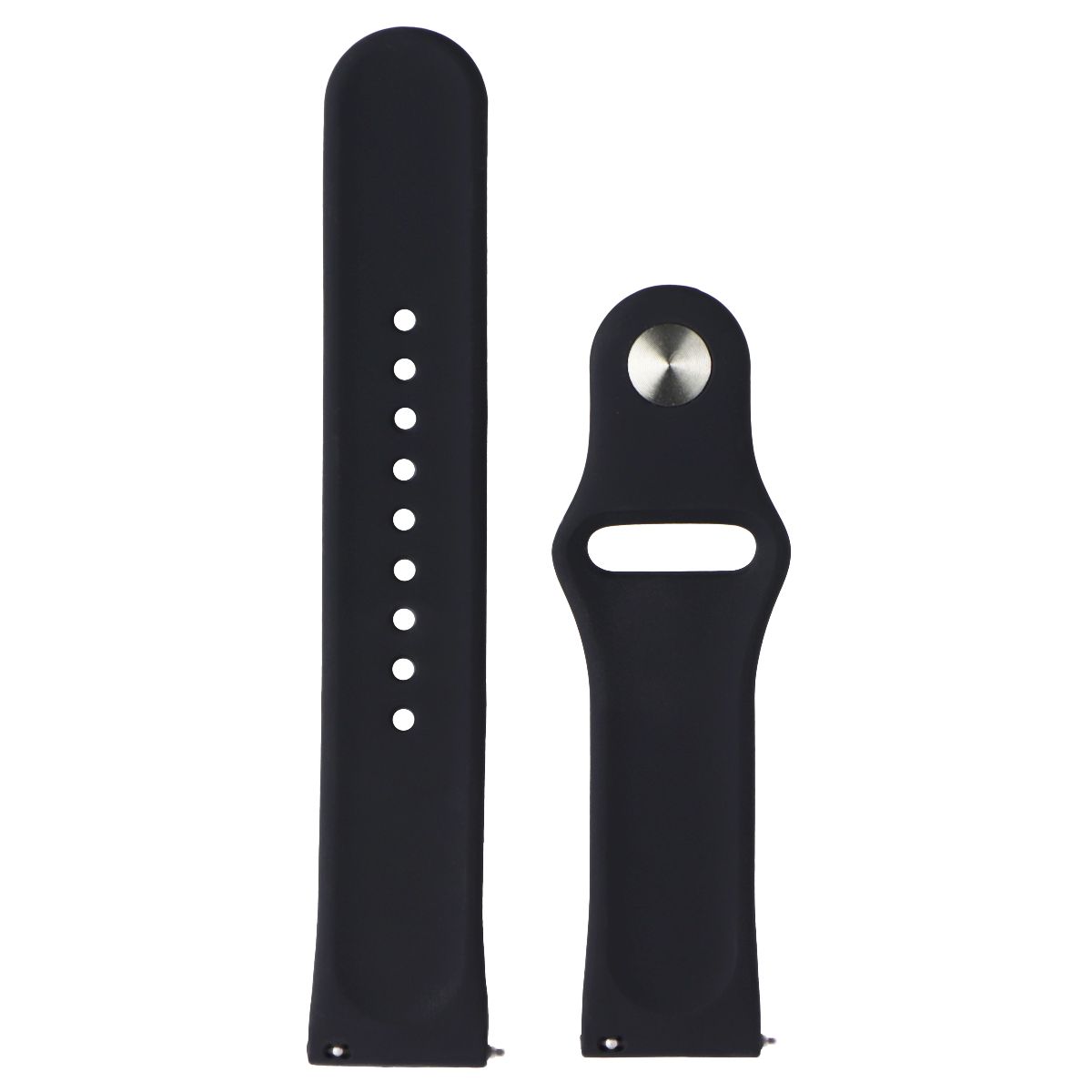 Generic Silicone Watch Band 22mm - Black / Large Smart Watch Accessories - Watch Bands Generic - Simple Cell Bulk Wholesale Pricing - USA Seller