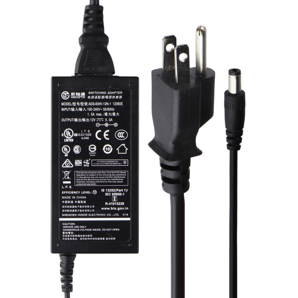 GHAG Replacement AC Adapter for Honor ADS-65HI-12N-1 12060E 12V 5A Computer Accessories - Laptop Power Adapters/Chargers GHAG    - Simple Cell Bulk Wholesale Pricing - USA Seller