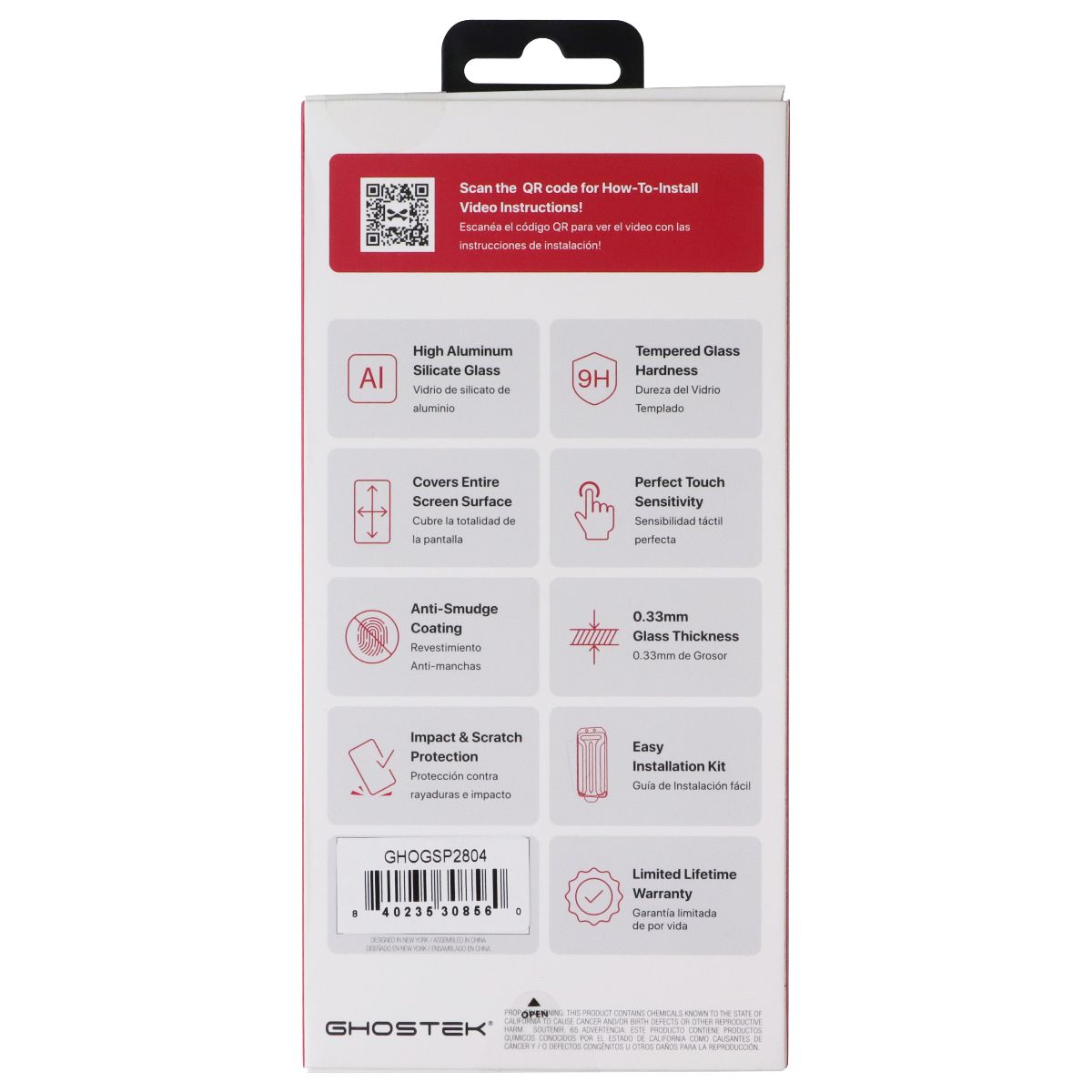 Ghostek Screen Protection for Apple iPhone 15 Pro Max - Clear
