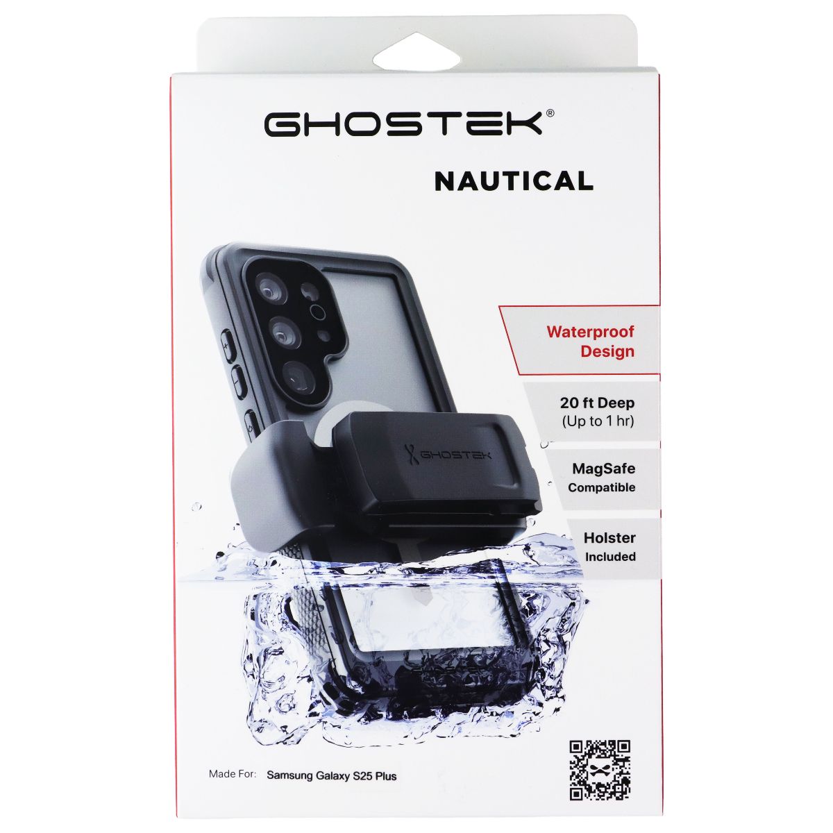 Ghostek Nautical Waterproof MagSafe Case for Samsung Galaxy (S25+) - Clear Cell Phone - Cases, Covers & Skins Ghostek - Simple Cell Bulk Wholesale Pricing - USA Seller