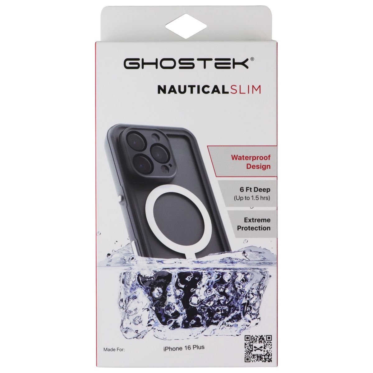 Ghostek Nautical Slim Case for MagSafe for Apple iPhone 16 Plus - Clear Cell Phone - Cases, Covers & Skins Ghostek - Simple Cell Bulk Wholesale Pricing - USA Seller