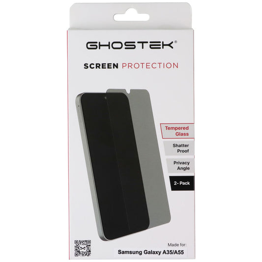 Ghostek Privacy 2 Pack of Tempered Glass Screen Protectors for Galaxy A35 / A55 Cell Phone - Screen Protectors Ghostek - Simple Cell Bulk Wholesale Pricing - USA Seller