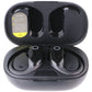 GNMN Bluetooth Headphones Wireless Earbuds with Ear Hooks - Dark Black