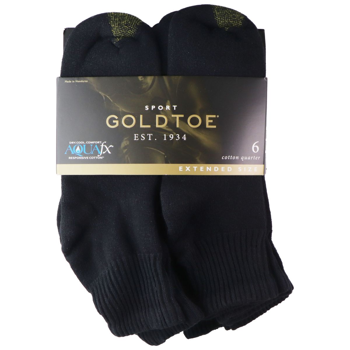 GOLDTOE Men's Cotton Ankle Athletic Socks - Black 6 Pair - Shoe Size (12-16) Other Sporting Goods Goldtoe - Simple Cell Bulk Wholesale Pricing - USA Seller