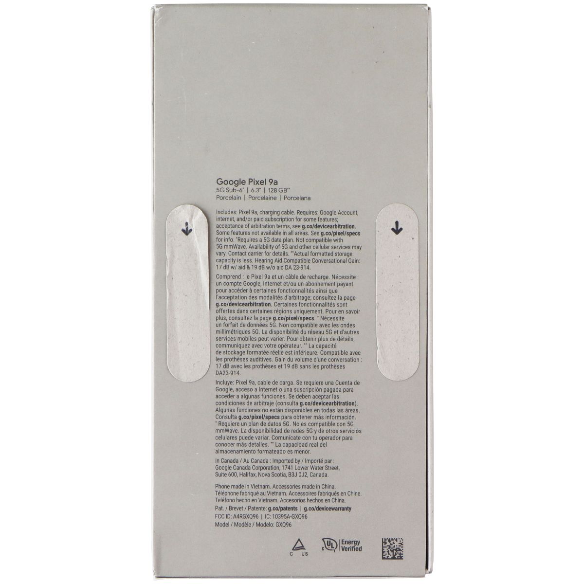 Google Pixel 9a (6.3-in) Smartphone (GXQ96) Unlocked - 128GB/Porcelain Cell Phones & Smartphones Google - Simple Cell Bulk Wholesale Pricing - USA Seller