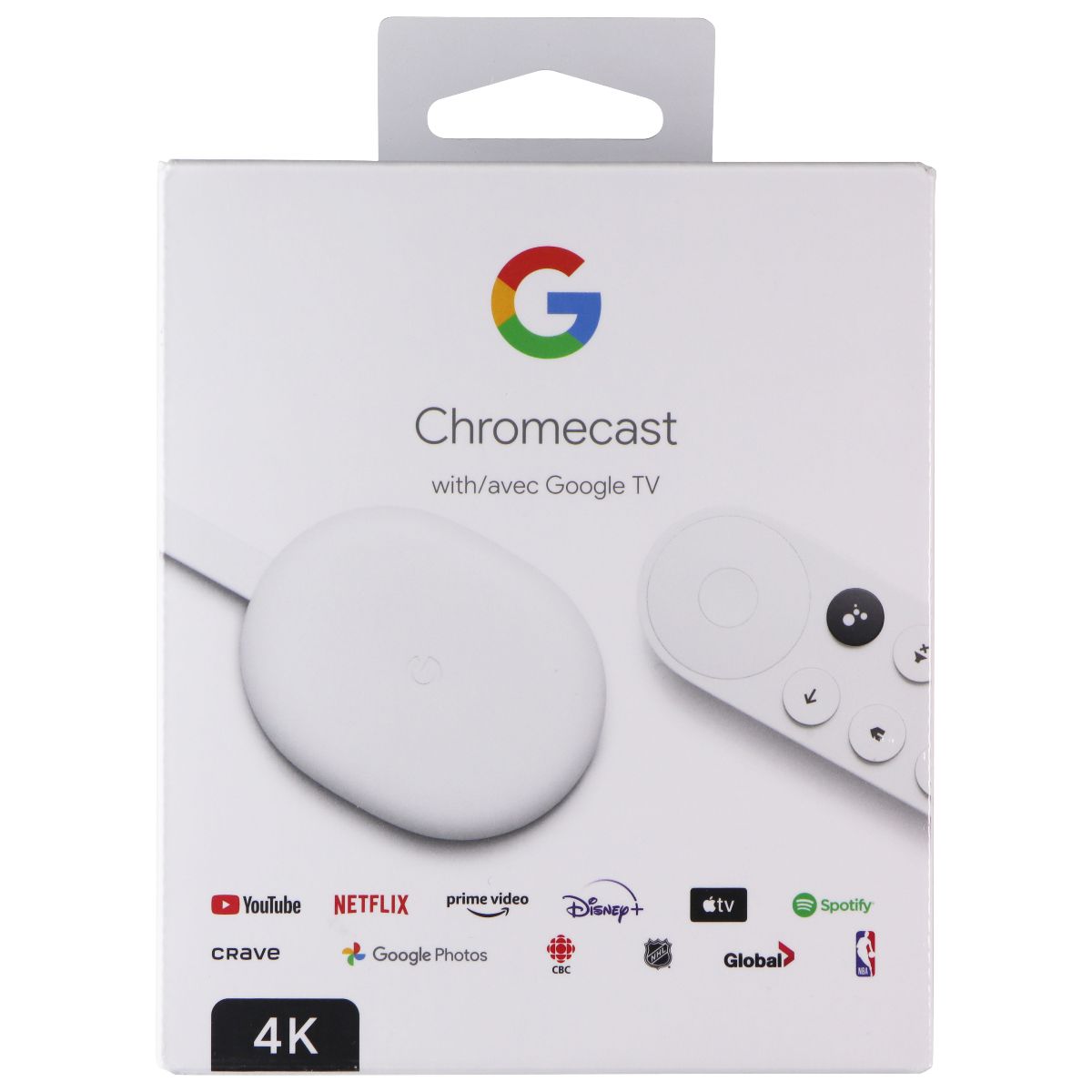 Google Chromecast with Google TV (4K) - Snow Home Multimedia - Internet & Media Streamers Google    - Simple Cell Bulk Wholesale Pricing - USA Seller