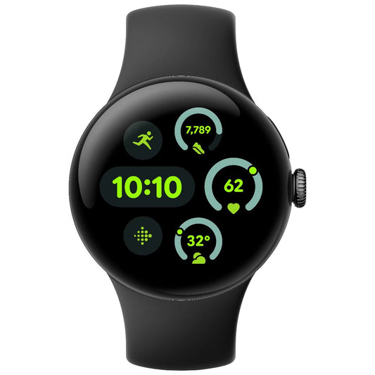 Google Pixel Watch 3 (41mm) Wi-Fi Only (GBDU9) - Matte Blk Alum/Obsidian Sp Band Smart Watches Google - Simple Cell Bulk Wholesale Pricing - USA Seller