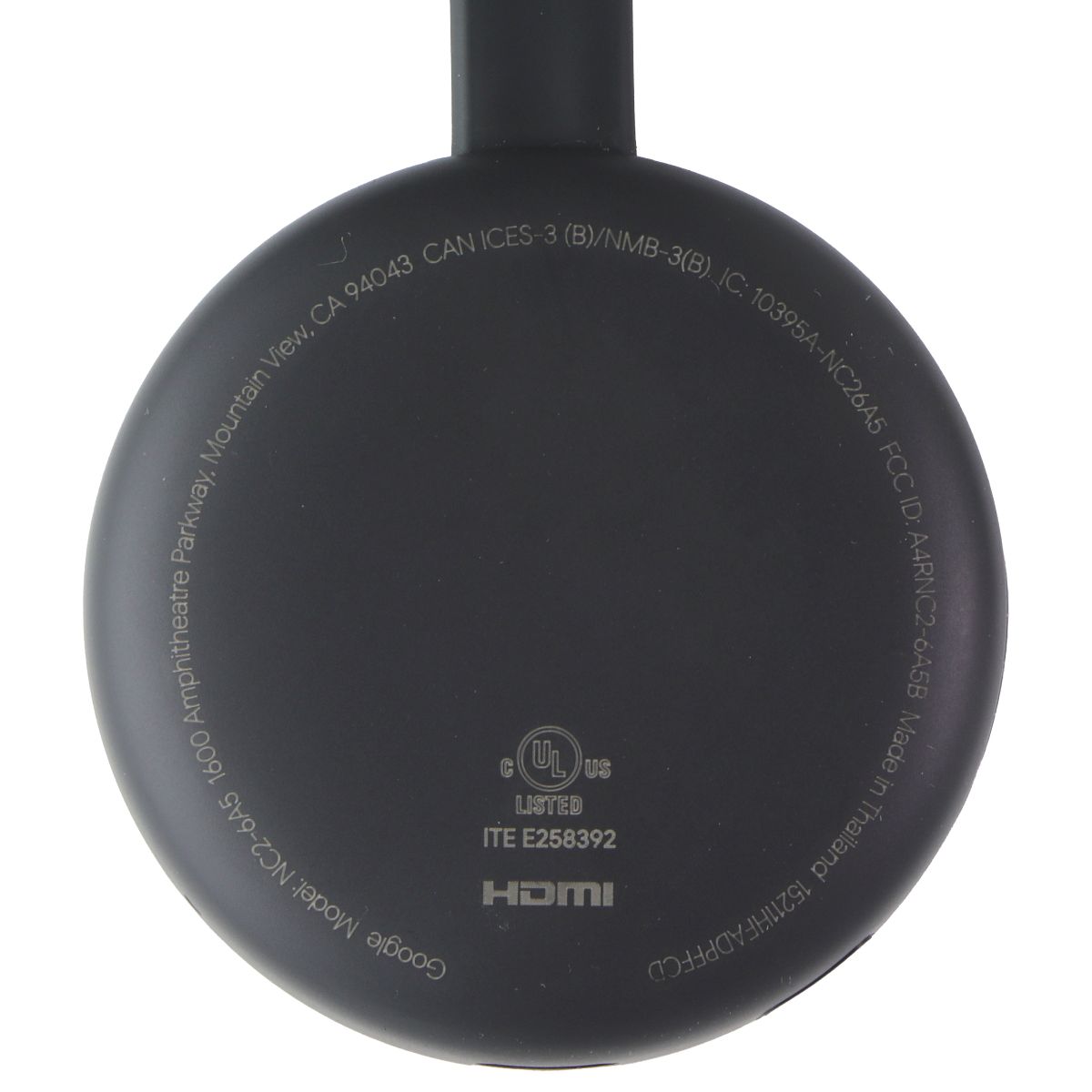 Google Chromecast - Charcoal (3rd Generation) GA00439-US Home Multimedia - Internet & Media Streamers Google - Simple Cell Bulk Wholesale Pricing - USA Seller