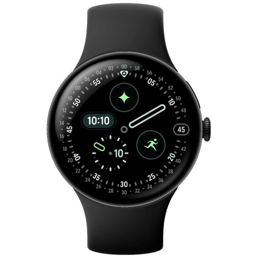 Google Pixel Watch 4 (45mm) LTE Smartwatch (G1KAW) Matte Black/Obsidian Band Smart Watches Google - Simple Cell Bulk Wholesale Pricing - USA Seller