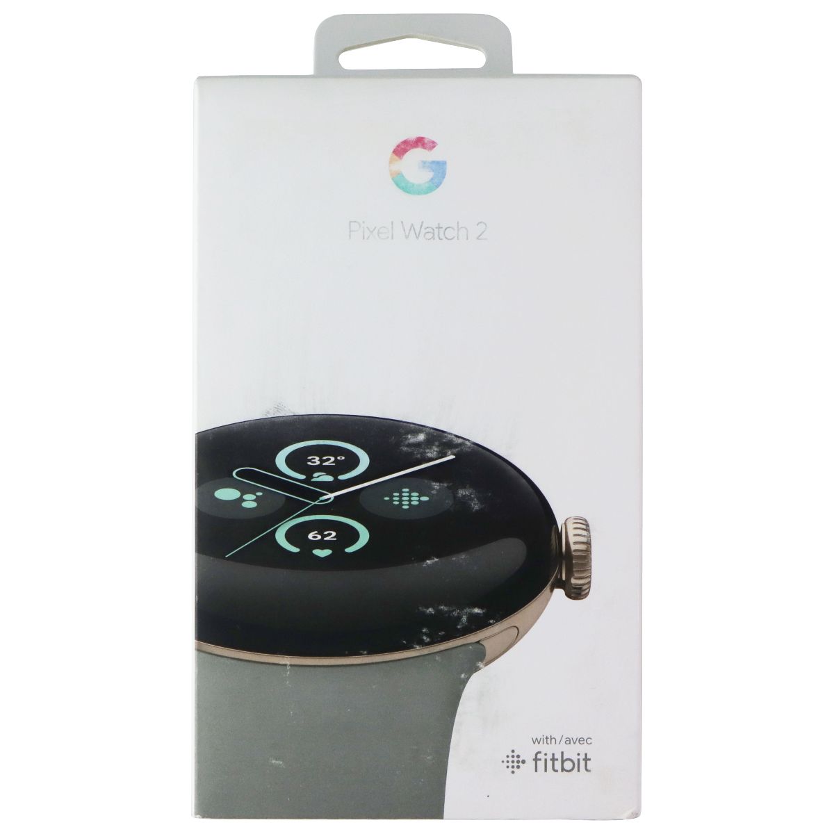 Google Pixel Watch 2 (G4TSL) 32GB Wi-Fi Champagne Gold/Hazel Active Band - 41mm Smart Watches Google - Simple Cell Bulk Wholesale Pricing - USA Seller