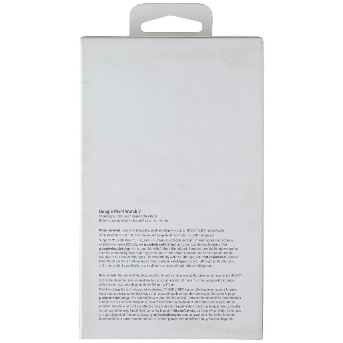 Google Pixel Watch 2 (G4TSL) 32GB Wi-Fi Champagne Gold/Hazel Active Band - 41mm Smart Watches Google - Simple Cell Bulk Wholesale Pricing - USA Seller